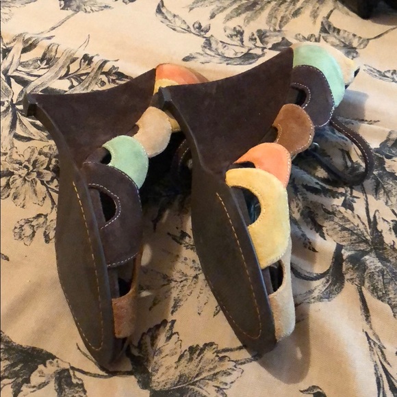 Women’s multi-color wedge heels - Picture 4 of 4